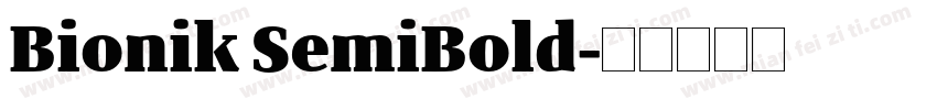 Bionik SemiBold字体转换